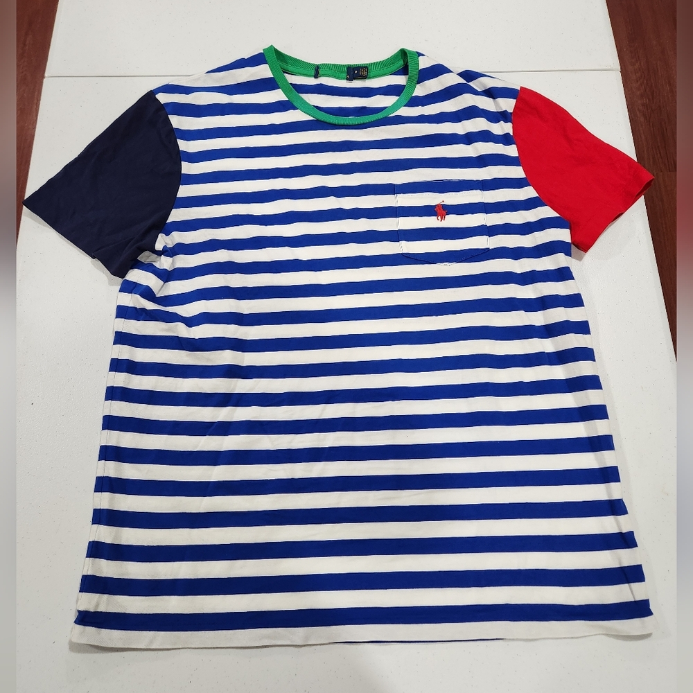 Polo Ralph Lauren Blue White Striped Top Multicolor
